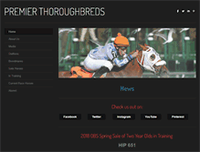 Tablet Screenshot of premierracehorses.com